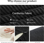 79in Convertible Sofa Bed, Corduroy Boneless Couch Bed, Futon Sleeper Sofa Pull - Image 4