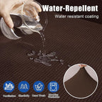 Water Repellent L Shaped Couch Covers 3 Pieces Sofa Seat Cushion Slipcovers - Image 3