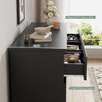 Jocoevol Modern Black 7 Drawer Dresser - Image 4