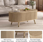 JOINICE 42.5" Oval Lift Top Coffee Table - Image 4
