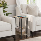 TUTOTAK Small Side Table, Narrow End Table, Skinny Sofa Table, Slim Nightstand - Image 2