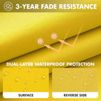 MIULEE Yellow Outdoor Seat Cushion 22x24 Inch Waterproof & 3 Year Fade - Image 3