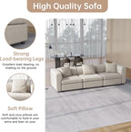Guyii Modern 108.66" Long Oversized 3-Seat Velvet Convertible Sectional Sofa - Image 4