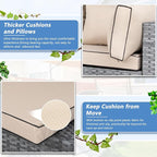Patio Furniture Sets, 5 Piece Outdoor Sectional Sofas, Wicker Rattan Outdoor - Image 5