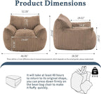 Giant Plush Bean Bag Chair for Adults - Image 2