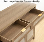 SICOTAS Rattan Sideboard Buffet Cabinet - Image 4