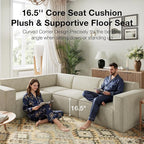 Novilla 134" Modular Sectional Sofa, No Assembly Cloud Sectional Couch - Image 13