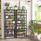 Homykic 6-Tier Bamboo Bookshelves and Bookcases, Adjustable 63.4”Tall Shallow - Image 5