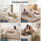 DUMOS 108" Boneless Couch, Cloud Sectional Couch - Image 7