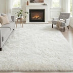 Fluffy 4x6 Area Rugs for Living Room Bedroom: Ultra Soft Shag Rug Non-Slip by Luxturiy