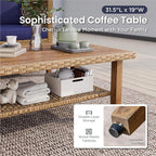 PHI VILLA Wicker Patio Furniture Set, Outdoor Sectional Couch - Image 8