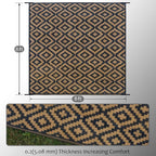 SAND MINE Reversible Mats, Plastic Straw Rug, Modern Area Rug, Large Floor Mat - Image 2