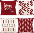 YCOLL Christmas Pillow Covers 16x16 Set of 4, Modern Sofa Throw Pillow Cover by PillowCoversExpert
