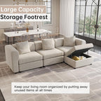 Guyii Velvet Sectional Sofa, Oversized 9-Seater U-Shaped Convertible Couch - Image 5