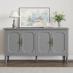 FansaFurn Sideboard with 4 Doors, Mid-Century Console Table with Adjustable - Image 3