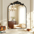 VooBang Vintage Arched Bathroom Mirror, 24x36 Inch Retro Wall Mounted Vanity - Image 5
