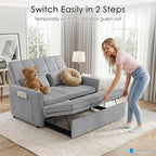 54'' Sleeper Sofa Bed, Convertible Pull Out Couch Futon - Image 7