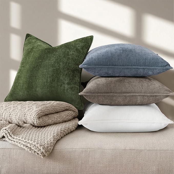decorUhome Summer Couch Euro Sham Throw Pillow Covers 22x22 Set of 2, - Image 4
