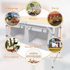 CampLand Outdoor Folding Table Aluminum Lightweight Height Adjustable - Image 7