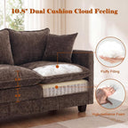 Loveseat Sofa Cloud Sofa Couch 50'', Modern Loveseats 2 Seat Couch 27" Deep Seat - Image 4