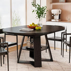 43.3in-59in Extendable Round Dining Table by Mxtxmy