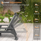 LUE BONA Chaise Lounge Chair Outdoor Set of 2, HDPS and HDPE Wicker Material - Image 7