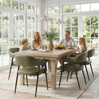 HNY Modern Dining Room Arm Chairs Set of 6, Open-Back Kitchen Side Chairs - Image 9