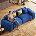 104" Oversized Velvet Chesterfield Couch - Image 6