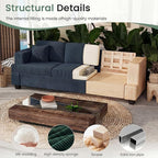 YOUDENOVA Sofa, 3 Piece Set Comfy Sofa, Loveseat & 2 3-Seater Couch - Image 7