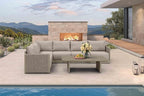 PURPLE LEAF Patio Furniture Set 7 Pieces Outdoor Conversation Sets PP Rope by PURPLELEAF
