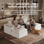Novilla 104.3" Modular Cloud Couch, Modern Sectional Sofa - Image 17