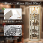 Corner Curio Cabinet, Light Bulb Inclued, Wine Bar China Cabinet - Image 3