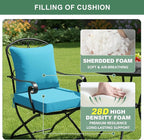 Summsun Outdoor Chair Cushions Set of 4, Waterproof Backrest and Seat Cushion - Image 4