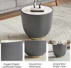 SSLine Bowl-Shape Coffee Table Set of 2 Modern Sintered Stone Top Nesting - Image 5