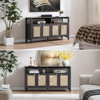 SICOTAS Rattan TV Stand for Television up to 65 Inch - Image 6