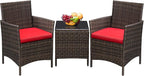 Greesum 3 Pieces Patio Furniture Sets Outdoor PE Rattan Wicker Chairs by BuynowfromGreesum