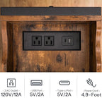 HOOBRO End Table with Charging Station, Narrow Side Table, Flip Top Nightstand - Image 6
