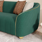 3-Piece Luxury Velvet Sofa Set for Living Room, Elegant Design Couch Set - Image 8