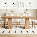 LITTLE TREE Dining Table for 6 People, Wooden Table, Rectangle Furniture - Image 6