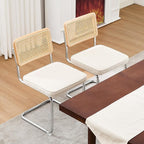 Zesthouse Natural Rattan Dining Chairs Set of 6, Mid Century Cane Dining Room - Image 7