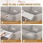 Fabric Repair Patches, Linen Self-Adhesive Fabric Repair Tape, Strong Sticky - Image 4
