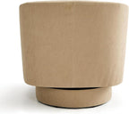 Swivel Barrel Accent Chairs Set of 2, Round Chenille Fabric Living Room Arm - Image 8