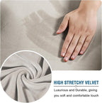 H.VERSAILTEX Real Velvet Plush 3 Piece Stretch Sofa Covers Couch Covers - Image 5