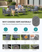 SERWALL HDPE Patio Furniture Set - Image 4