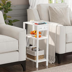 TUTOTAK Narrow Side Table with Charging Station, Small End Table with USB Ports - Image 2