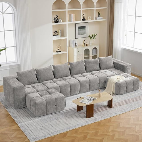 160" Boneless U-Shaped Sofa Couch by CACFTII