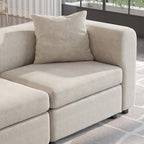 Guyii Modern 108.66" Long Oversized 3-Seat Velvet Convertible Sectional Sofa - Image 8