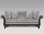 Hernen Carved Wood Frame Sofa by RoundhillFurniture