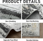9x12 Area Rugs Washable Rug: Modern Abstract Living Room Rug Soft Anti-Skid - Image 5