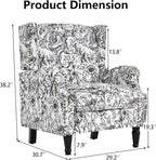 Pia Ricco High Back Floral Accent Chair - Image 2